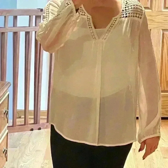 100% Silk Cream Joie Blouse/Top-Size Small - Picture 9 of 11
